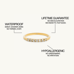 Curved Pavé Band Ring - Maison Les Disciples