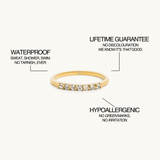 Curved Pavé Band Ring - Maison Les Disciples