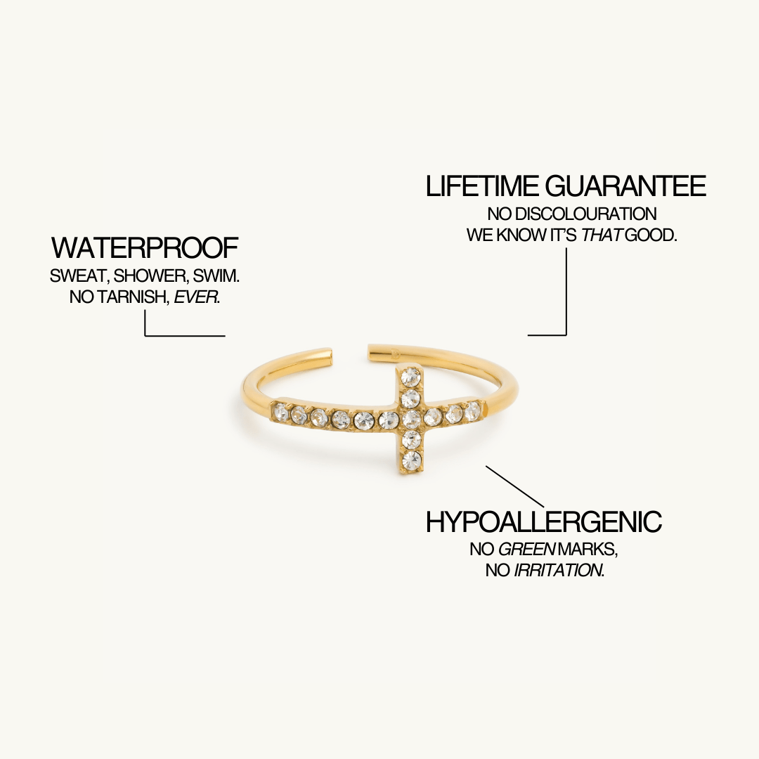 Pavé Cross Ring - Maison Les Disciples