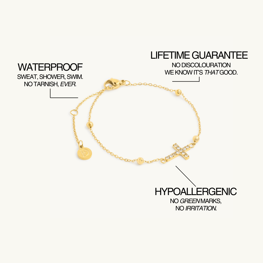 Pavé Cross Bracelet - Maison Les Disciples