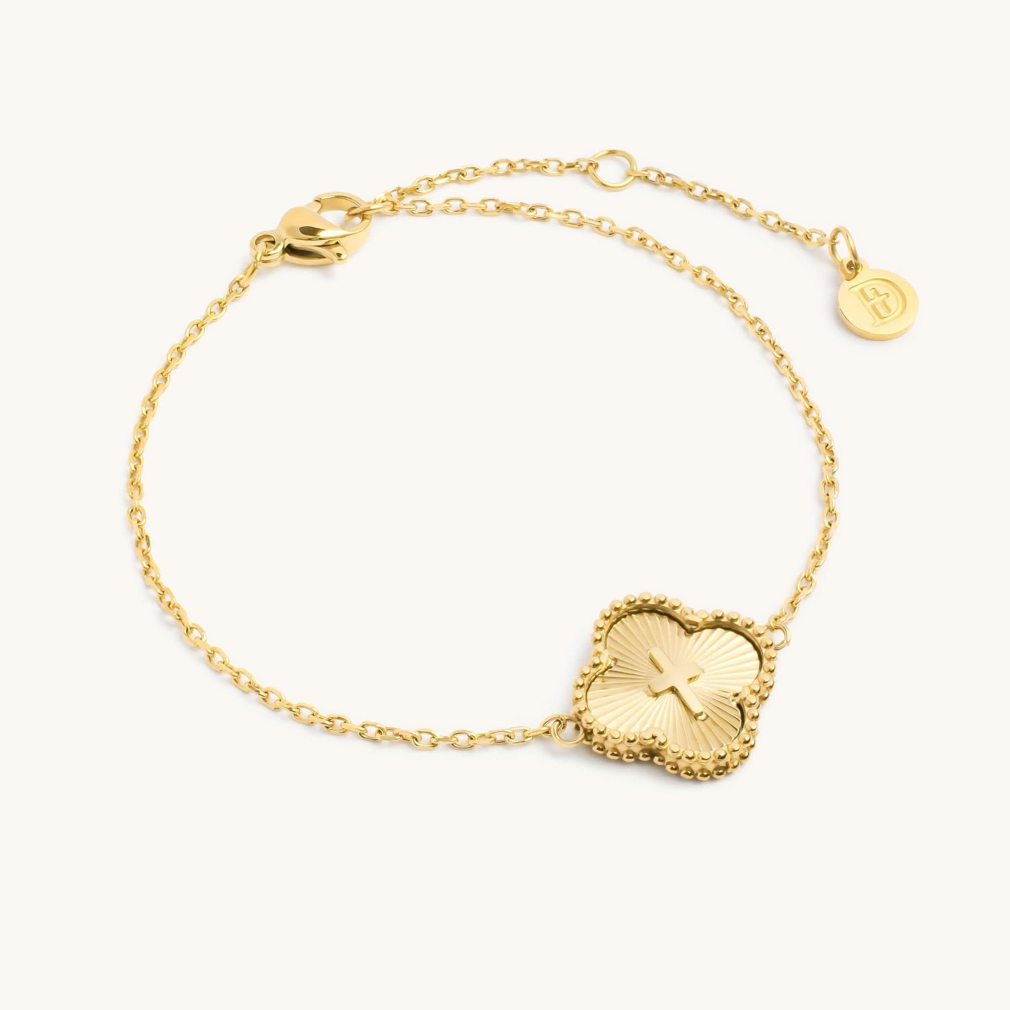 Clover Cross Bracelet - Maison Les Disciples