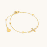 Pavé Cross Bracelet - Maison Les Disciples