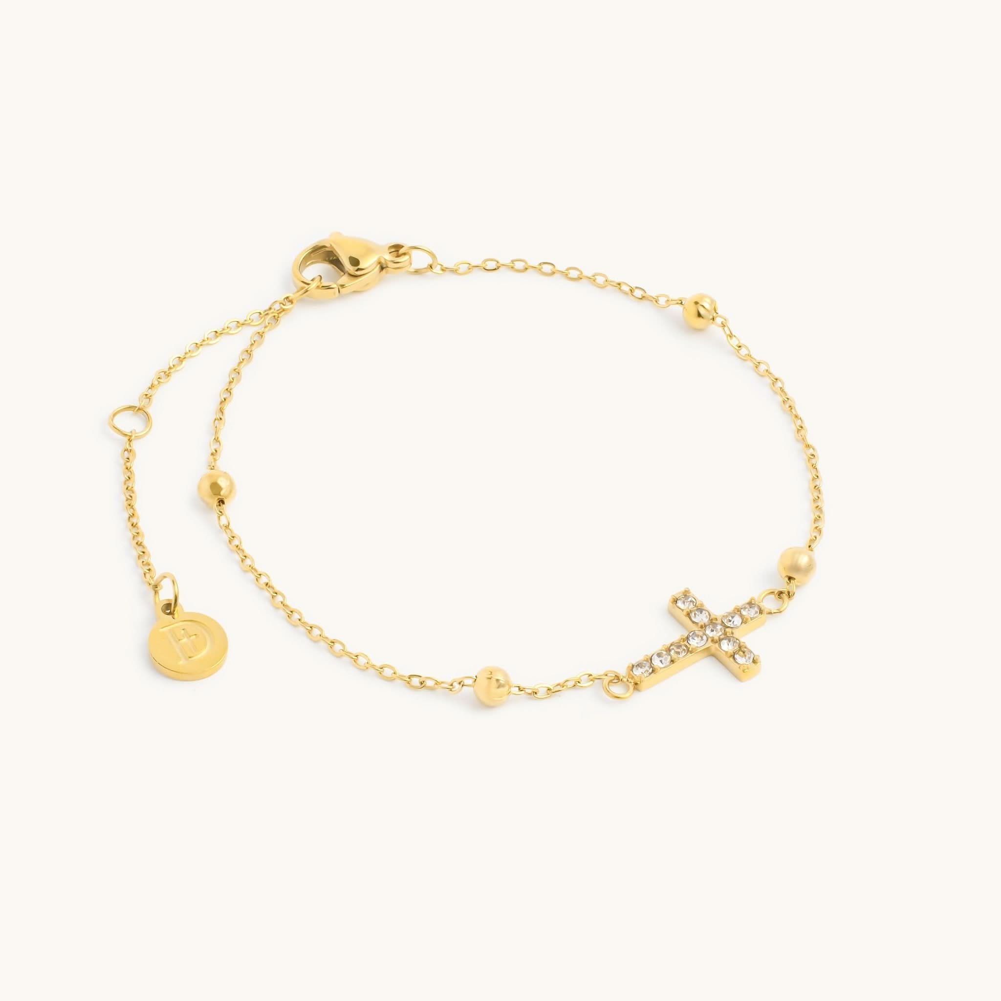 Pavé Cross Bracelet - Maison Les Disciples