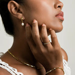 Curved Pavé Band Ring - Maison Les Disciples