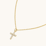 Pavé Cross Necklace - Maison Les Disciples
