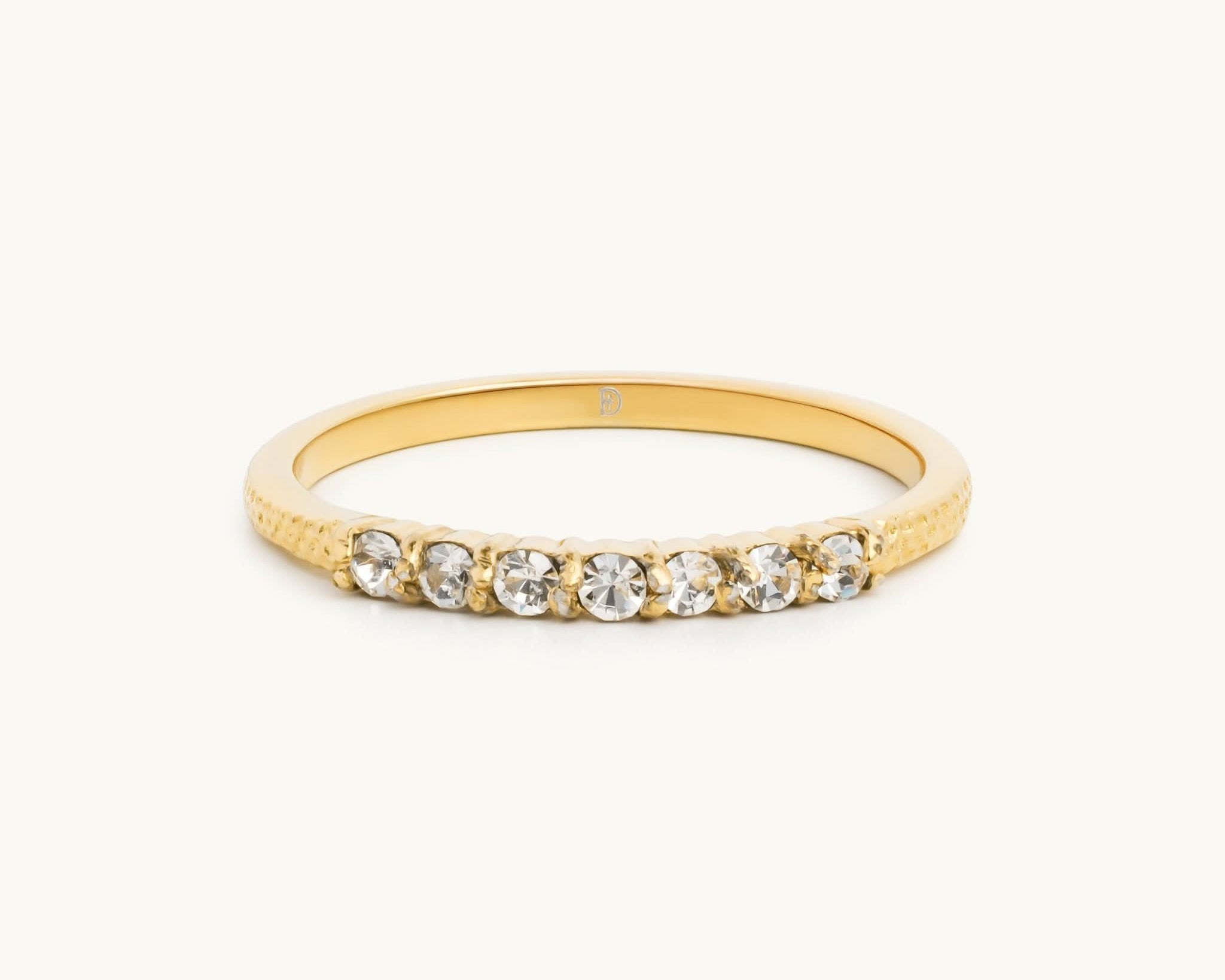 Curved Pavé Band Ring - Maison Les Disciples