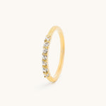 Curved Pavé Band Ring - Maison Les Disciples
