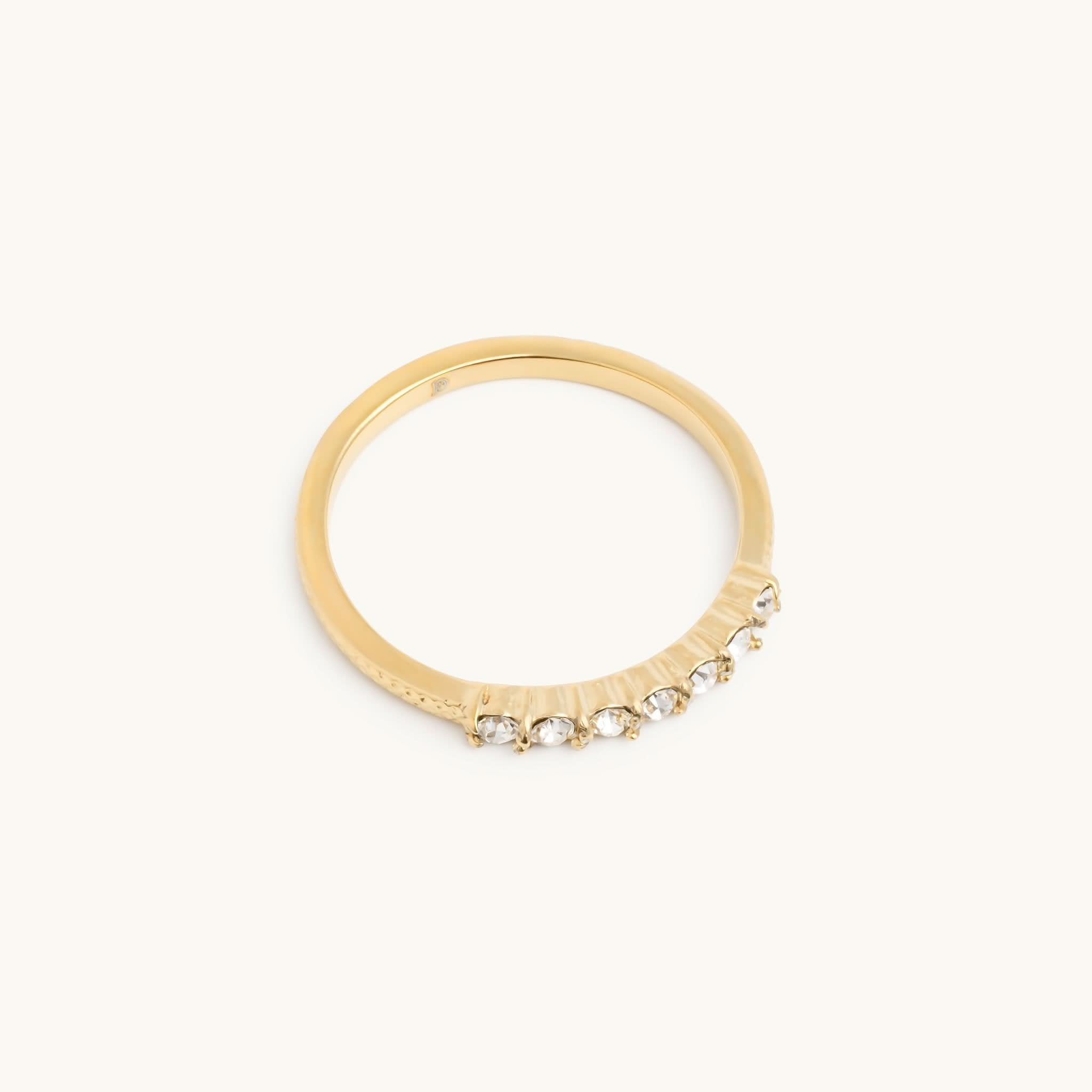 Curved Pavé Band Ring - Maison Les Disciples