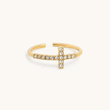 Pavé Cross Ring - Maison Les Disciples