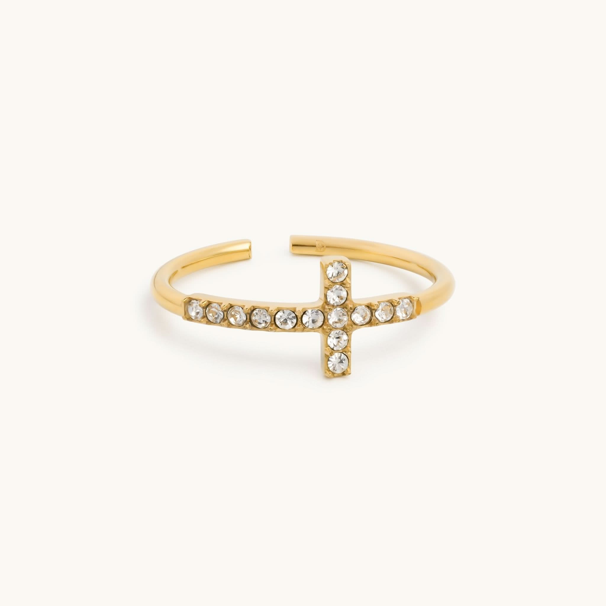 Pavé Cross Ring - Maison Les Disciples