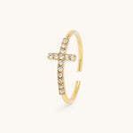 Pavé Cross Ring - Maison Les Disciples