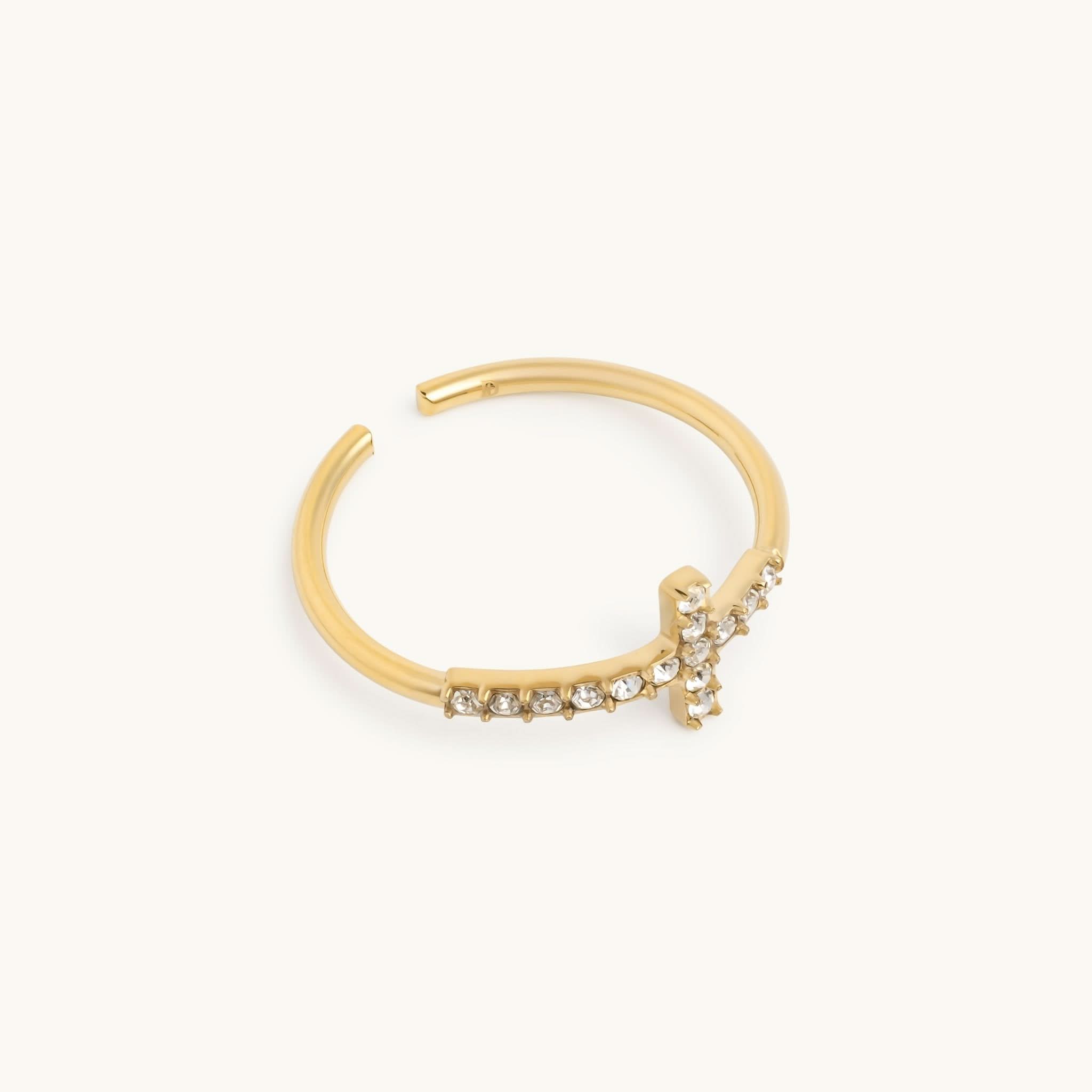 Pavé Cross Ring - Maison Les Disciples